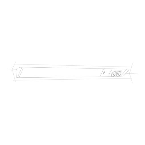 LED bútorvilágító+2 földelt dugalj, 803mm