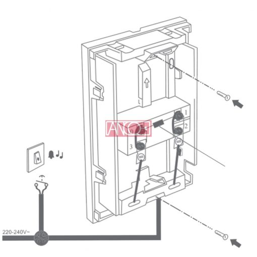 Door-bell-230V, white