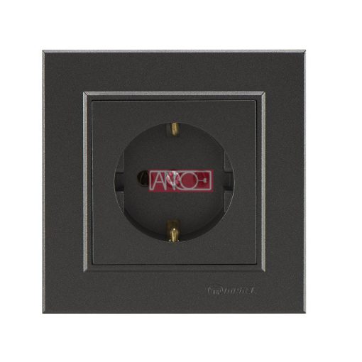 Karea grounding-socket, anthracite