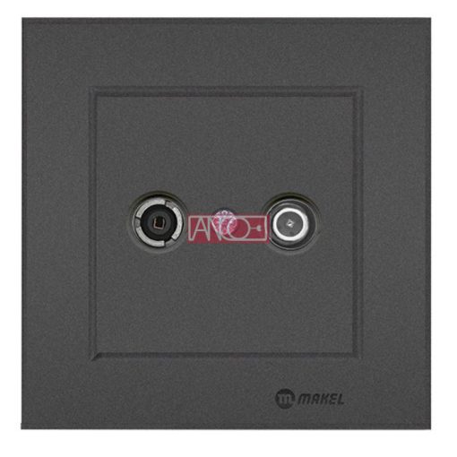 Karea SAT socket, end, 1dB, anthracite