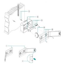 Surface-mounted distribution box, 1x12 