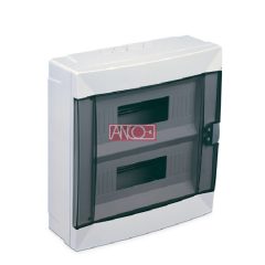Surface-mounted distribution box, 2x12 