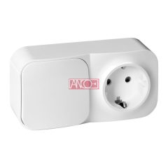 1 pole switch + single socket