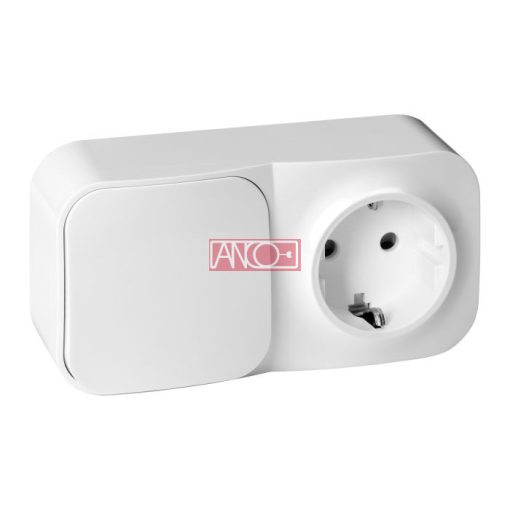 1 pole switch + single socket
