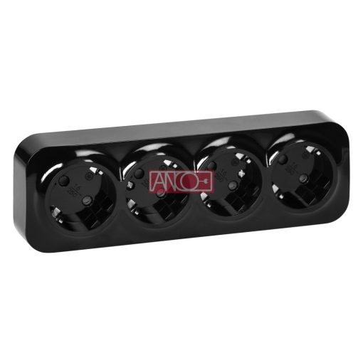 Surface-moutned 4-way socket